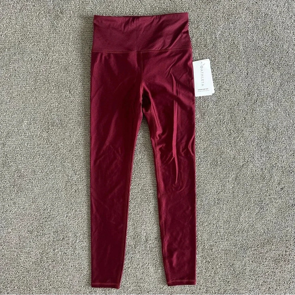 Athleta Pants - NWT Athleta Elation Shine Tight Red Shinmer Leggings Size Small